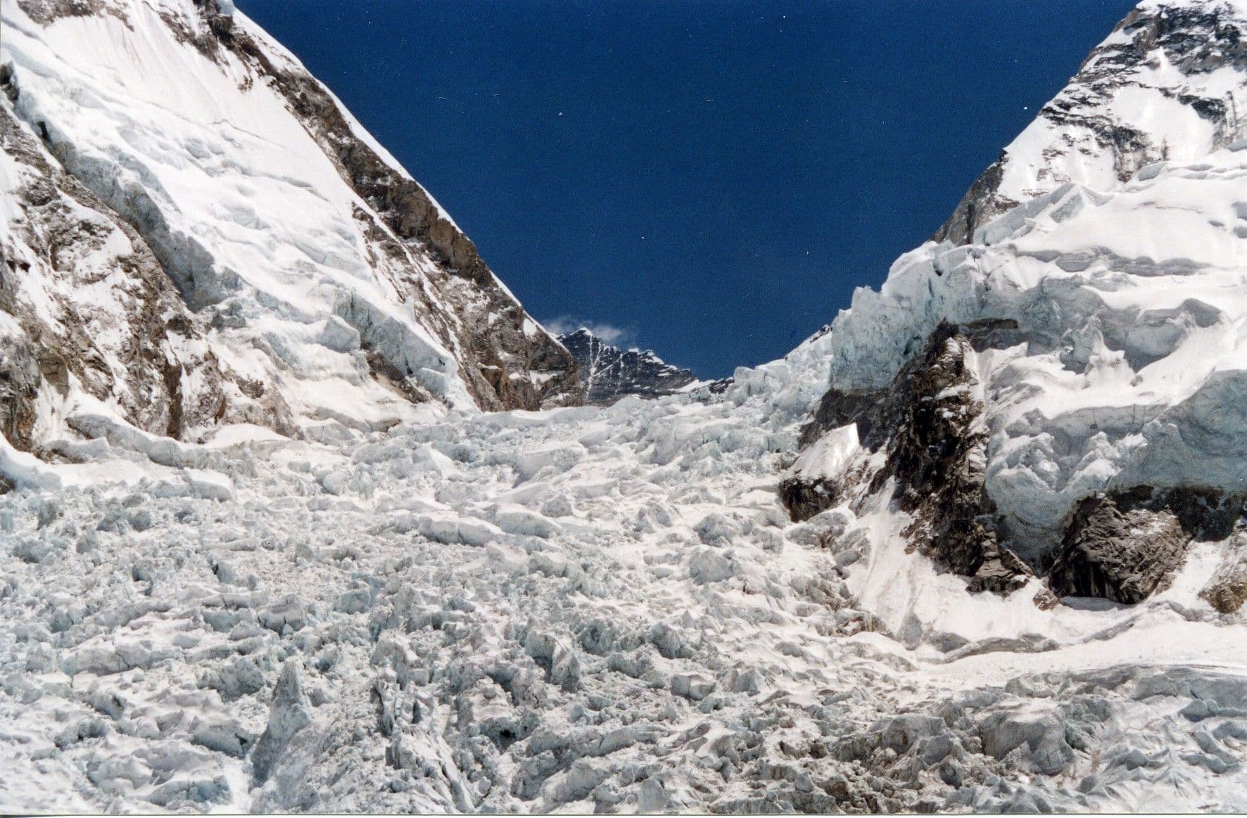 The Khumbu Icefall on the approach to Everest